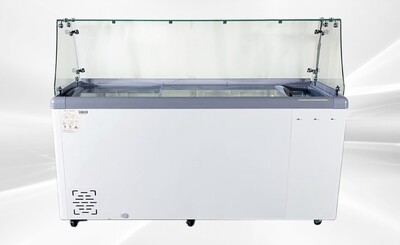 NSF 71 ins Dipping Cabinet RI-560DC With Flat Glass Sneeze Guard