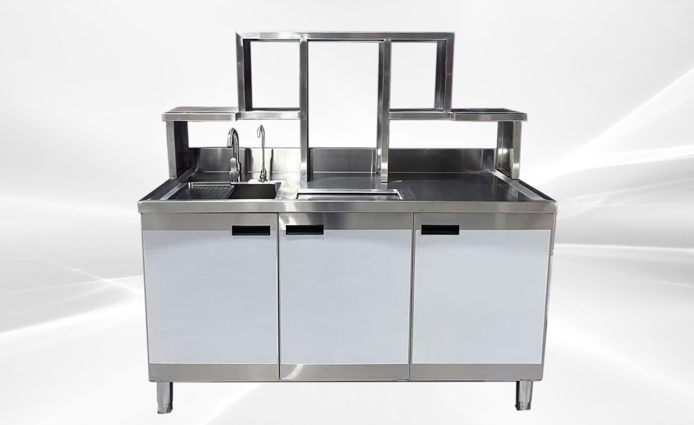 NSF 60 in Bar Bubble Tea WorkStation Hot Cold Water HT-M-1500
