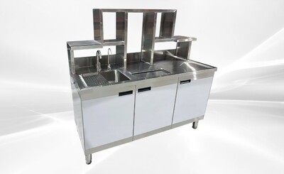 NSF 60 in Bar Bubble Tea WorkStation Hot Cold Water HT-M-1500
