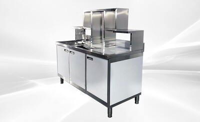 NSF 60 in Bar Bubble Tea WorkStation Hot Cold Water HT-M-1500