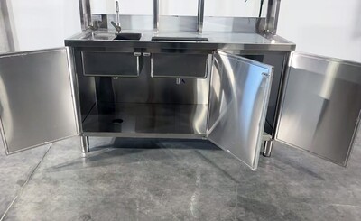 NSF 60 in Bar Bubble Tea WorkStation Hot Cold Water HT-M-1500