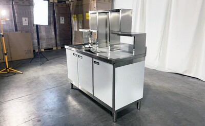 NSF 60 in Bar Bubble Tea WorkStation Hot Cold Water HT-M-1500