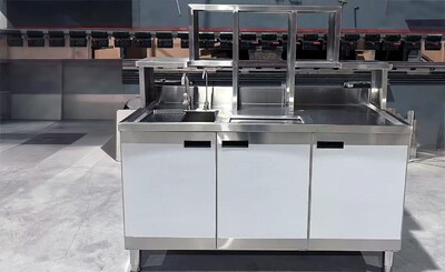 NSF 60 in Bar Bubble Tea WorkStation Hot Cold Water HT-M-1500