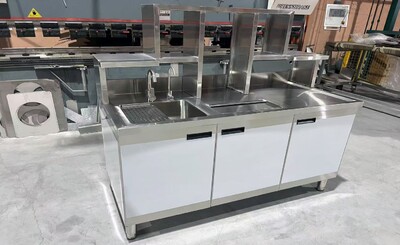 NSF 60 in Bar Bubble Tea WorkStation Hot Cold Water HT-M-1500