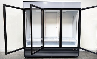 NSF 78 inches Commercial 3 Glass Door Refrigerator GDC-72