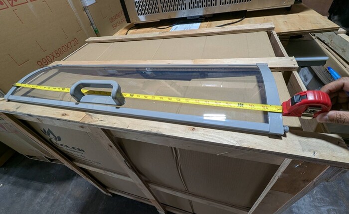[Parts] HN21A-U Arc-shaped glass door with handle 969*254CM