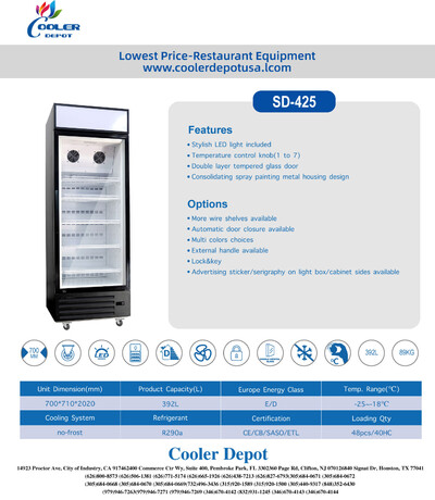 NSF One glass door freezer Display  Merchandiser SD-425