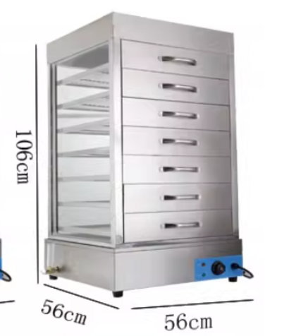 Electric 7-Layer Drawer  Steam Buns Furnace Steamer BW-401D-7