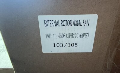 [Parts] HGZ800S/1000S 3PH External rotor Axial Fan YWF-4D-450S