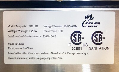 NSF Panini Sandwich Contact Grill Top And Lower Flat PG811B