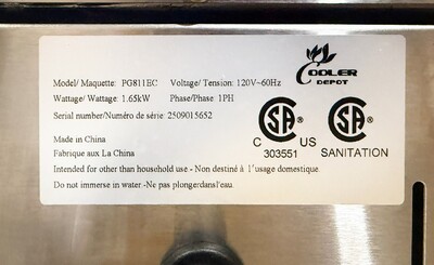 NSF Panini Sandwich Grill Top Ribbed And Lower Flat PG811EC