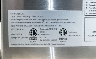 NSF 24 ins Gas cheesemelter broiler CD-CM24