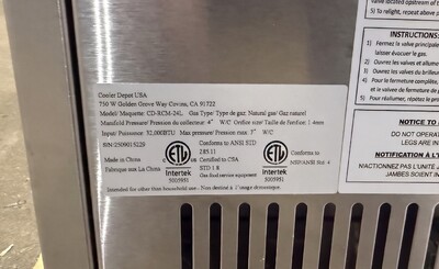 NSF 24 ins Gas Salamander Broiler CD-RCM-24L
