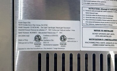 NSF 36 ins Gas Salamander Broiler CD-RCM-36L
