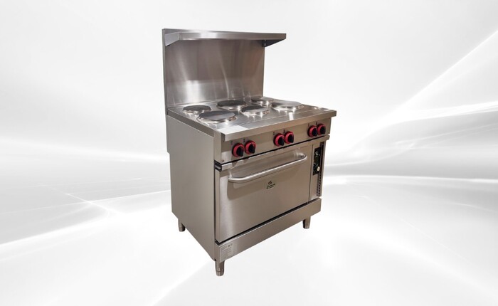 NSF 6 Burner Electric Range With Convection Oven ER36C