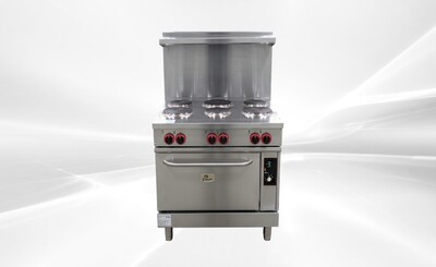 NSF 6 Burner Electric Range With Convection Oven ER36C