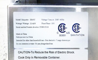 NSF 10 Burner Electric Range With Convection Oven ER60C
