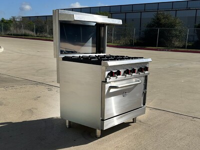 NSF 36 ins 6 Burner Convection Oven Range RGR-36CS