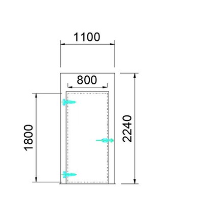Walk In Cooler White Door With Frame NSF DOO4R