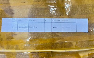 [Parts] CW-200R Bakery Display Case Curved  Glass