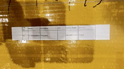 [Parts] CW-235 Bakery Display Case Front Glass