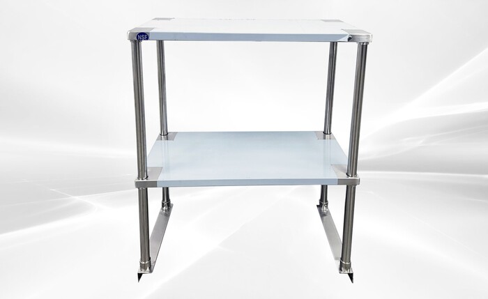NSF 24 ins Stainless S Table Double Deck Overshelf  HN-OSD-1224