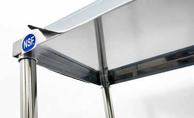 NSF  60 ins Sandwich Prep Table 2 Deck Overshelf  HN-OSD-1260