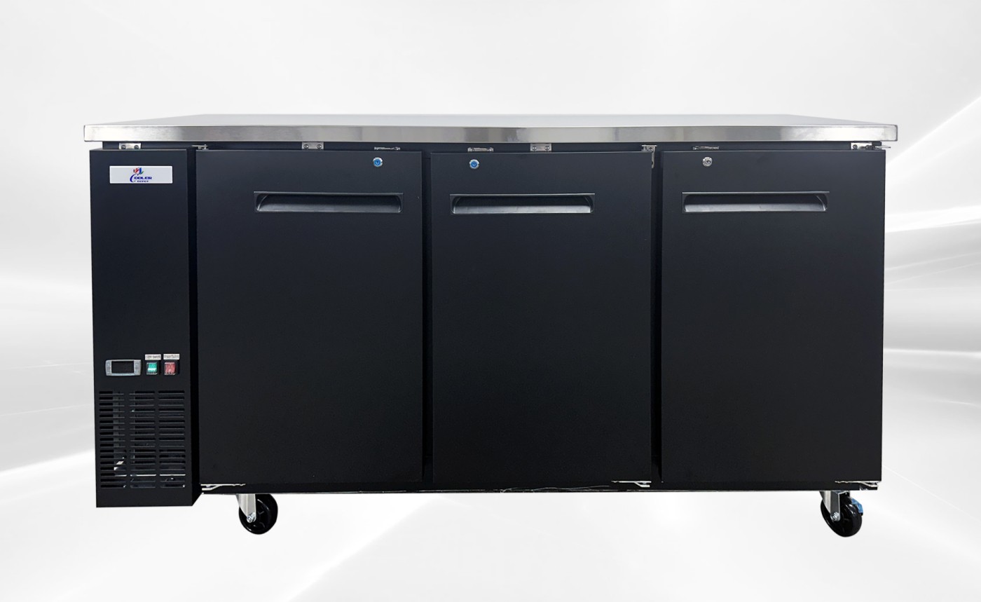 NSF Beer Black Glass Door Back Bar Cooler case  UBB-24-72F-HC