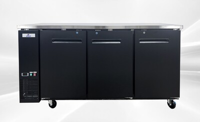 NSF Beer Black Glass Door Back Bar Cooler case  UBB-24-72F-HC