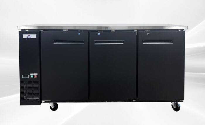 NSF Beer Black Glass Door Back Bar Cooler case  UBB-24-72F-HC