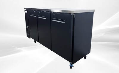 NSF Beer Black Glass Door Back Bar Cooler case  UBB-24-72F-HC