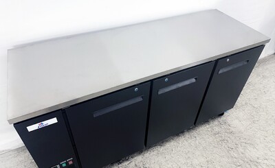 NSF Beer Black Glass Door Back Bar Cooler case  UBB-24-72F-HC