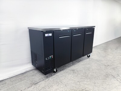 NSF Beer Black Glass Door Back Bar Cooler case  UBB-24-72F-HC