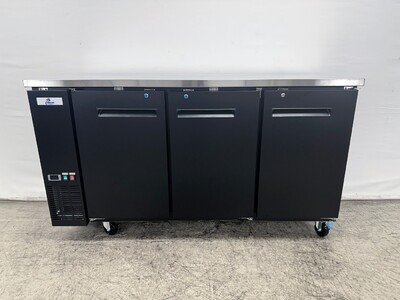 NSF Beer Black Glass Door Back Bar Cooler case  UBB-24-72F-HC