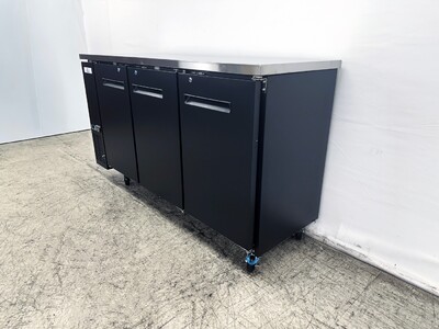 NSF Beer Black Glass Door Back Bar Cooler case  UBB-24-72F-HC