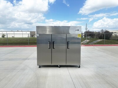 NSF SS Three Door Top Mount Reach In Refrigerator E90AR