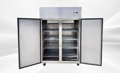 NSF SS Two Door Top Mount Reach In Freezer E60AF