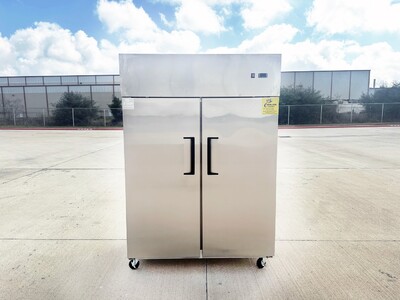 NSF SS Two Door Top Mount Reach In Freezer E60AF