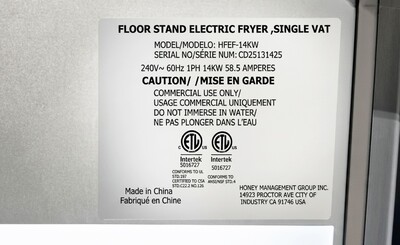 NSF 40LBS Floor Electric Fryer HFEF-14KW