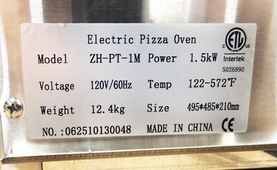 NSF 12 inches Commercial Electric Pizza Oven ZH-PT-1M