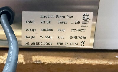 NSF 14 inches Commercial Double Deck Electric Pizza Oven ZH-3M