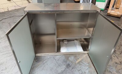 [Parts]  Food Cart Trailer Stainless Steel Storage Cabinet
