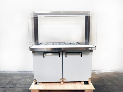 48 Ins  Refrigerated Buffet Cold Table Only Acrylic Cover AS1180