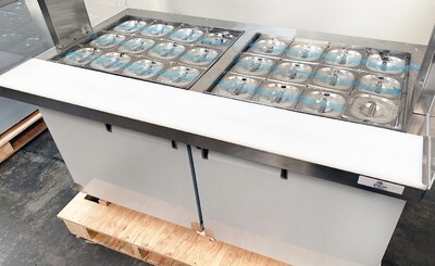 60 Ins Refrigerated Buffet Cold Table Only Acrylic Cover AS1535