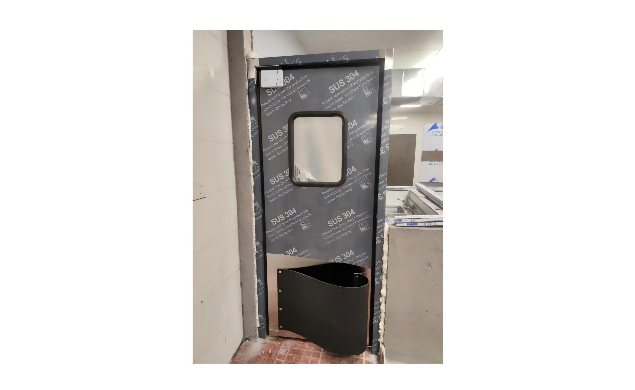 36x H84 in Single S S Swinging Traffic Doors Includ frame D3684S