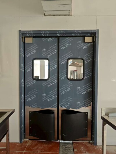 36x H96 ins Double  S S  Traffic Doors Includ frame D3696D