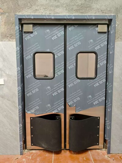54x H84 ins Double  S S Swinging Traffic Doors And frame D5484D