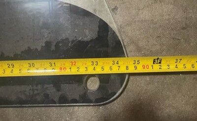 [Parts]  Half-circle Right Glass 35*15 Ins