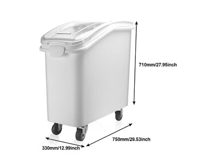 NSF 21Gallon Mobile Ingredient Rice  Storage Bin IB81L