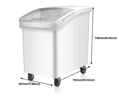 NSF 32 Gallon Mobile Ingredient Rice  Storage Bin IB120L